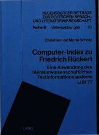 bokomslag Computer-Index Zu Friedrich Rueckert