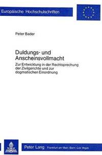 bokomslag Duldungs- Und Anscheinsvollmacht