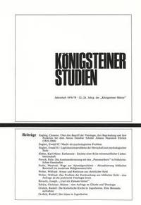 bokomslag Koenigsteiner Studien