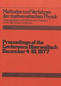 bokomslag Proceedings of the Conference Oberwolfach: December 4-10, 1977