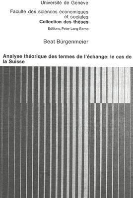 bokomslag Analyse Thorique Des Termes de l'change: Le Cas de la Suisse