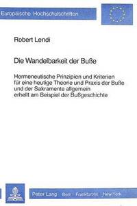 bokomslag Die Wandelbarkeit Der Busse