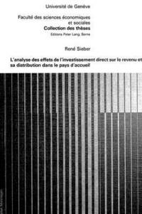 bokomslag L'Analyse Des Effets de l'Investissement Direct Sur Le Revenu Et Sa Distribution Dans Le Pays d'Accueil