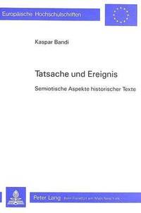 bokomslag Tatsache Und Ereignis