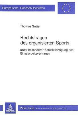 bokomslag Rechtsfragen Des Organisierten Sports