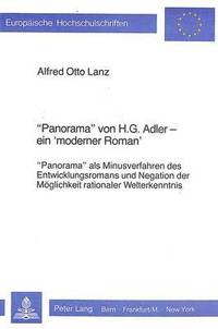 bokomslag Panorama Von H.G. Adler - Ein Moderner Roman