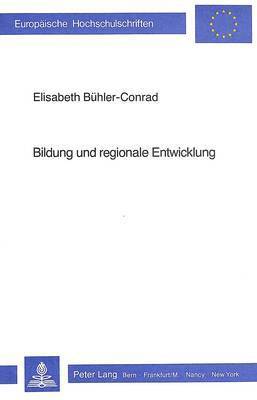 bokomslag Bildung Und Regionale Entwicklung