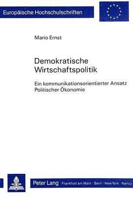 bokomslag Demokratische Wirtschaftspolitik