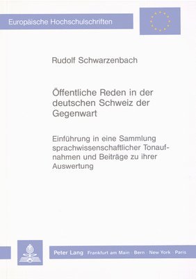 bokomslag Oeffentliche Reden in Der Deutschen Schweiz Der Gegenwart