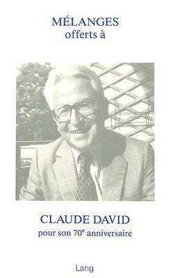 Mlanges Offerts  Claude David Pour Son 70e Anniversaire 1