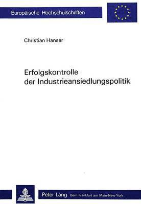 Erfolgskontrolle Der Industrieansiedlungspolitik 1