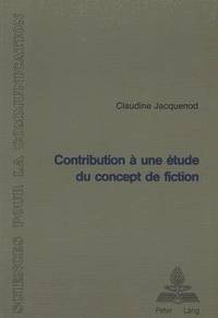 bokomslag Contribution  Une tude Du Concept de Fiction