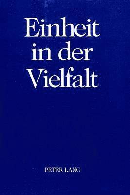 bokomslag Einheit in Der Vielfalt