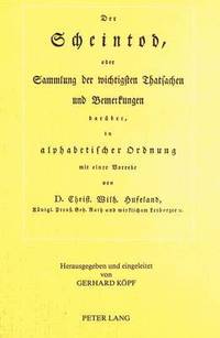 bokomslag Christoph Wilhelm Hufeland- Der Scheintod