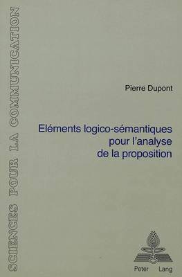 Elments Logico-Smantiques Pour l'Analyse de la Proposition 1