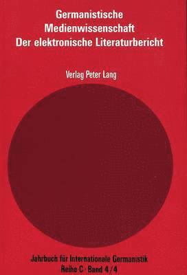 Germanistische Medienwissenschaft 1