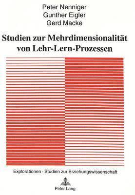 Studien Zur Mehrdimensionalitaet Von Lehr-Lern-Prozessen 1