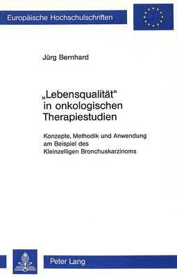 bokomslag Lebensqualitaet in Onkologischen Therapiestudien