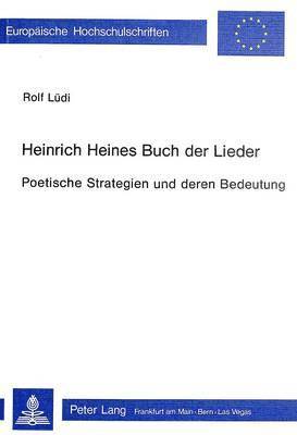 Heinrich Heines Buch Der Lieder 1