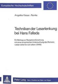 bokomslag Techniken Der Leserlenkung Bei Hans Fallada