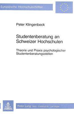 bokomslag Studentenberatung an Schweizer Hochschulen