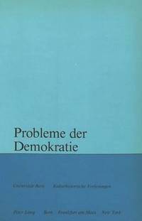 bokomslag Probleme Der Demokratie