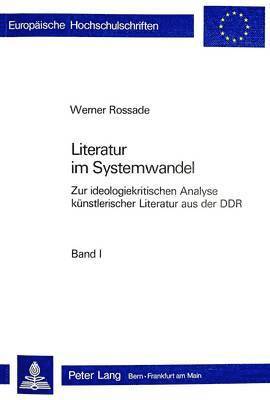 bokomslag Literatur Im Systemwandel