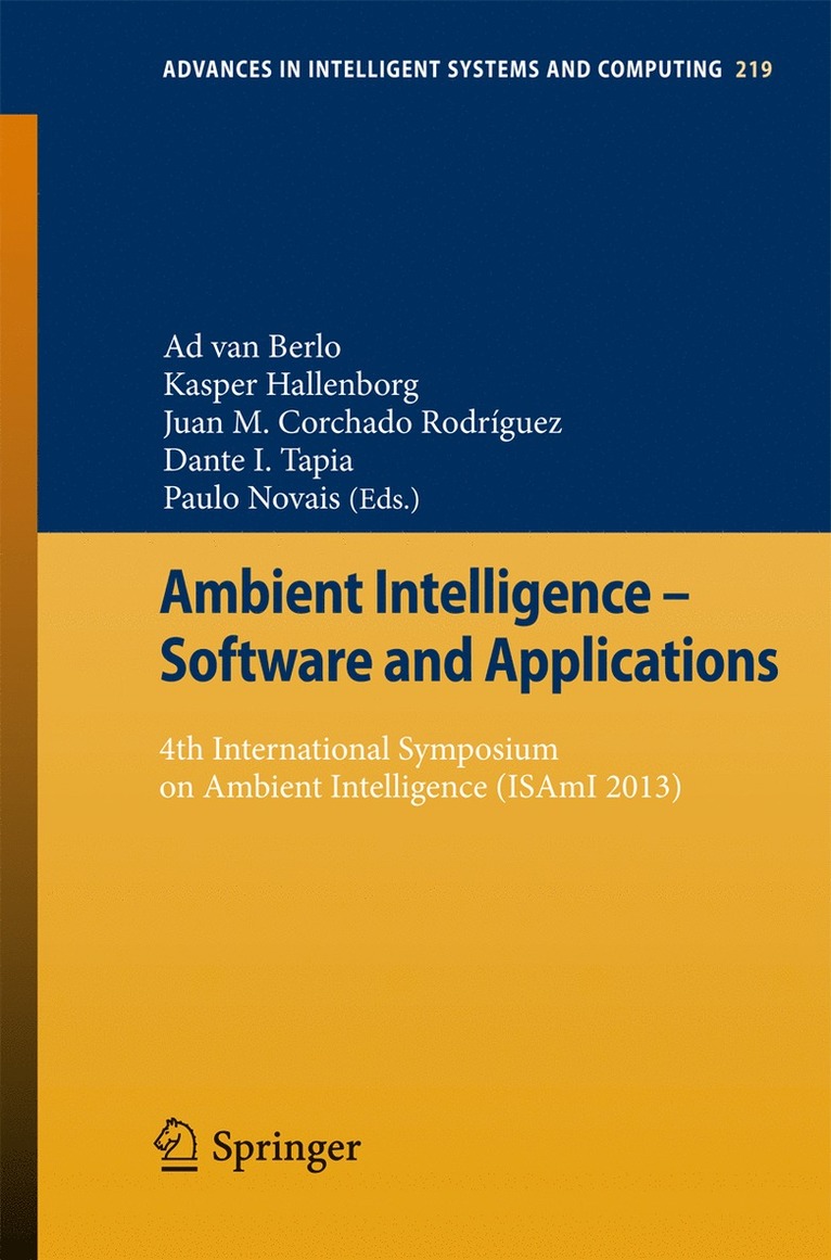 Ambient Intelligence - Software and Applications 1