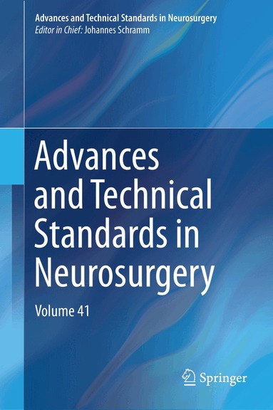 Johannes Schramm - Advances and Technical Standards in Neurosurgery, Inbunden
