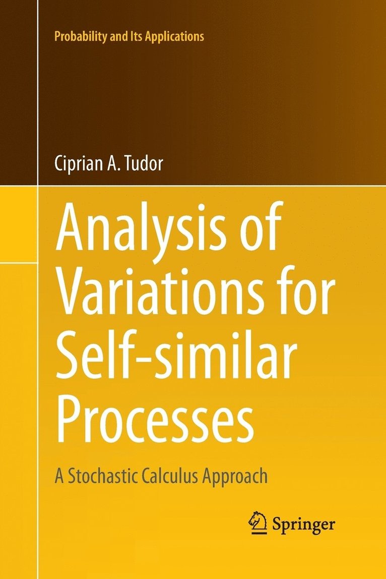 Ciprian Tudor - Analysis of Variations for Self-similar Processes, Häftad