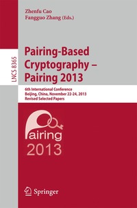 bokomslag Pairing-Based Cryptography -- Pairing 2013