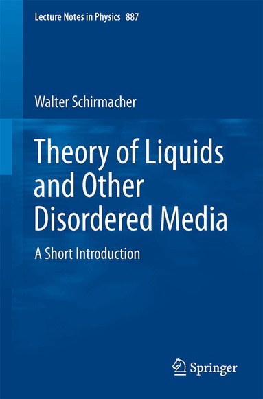 Walter Schirmacher - Theory of Liquids and Other Disordered Media, Häftad