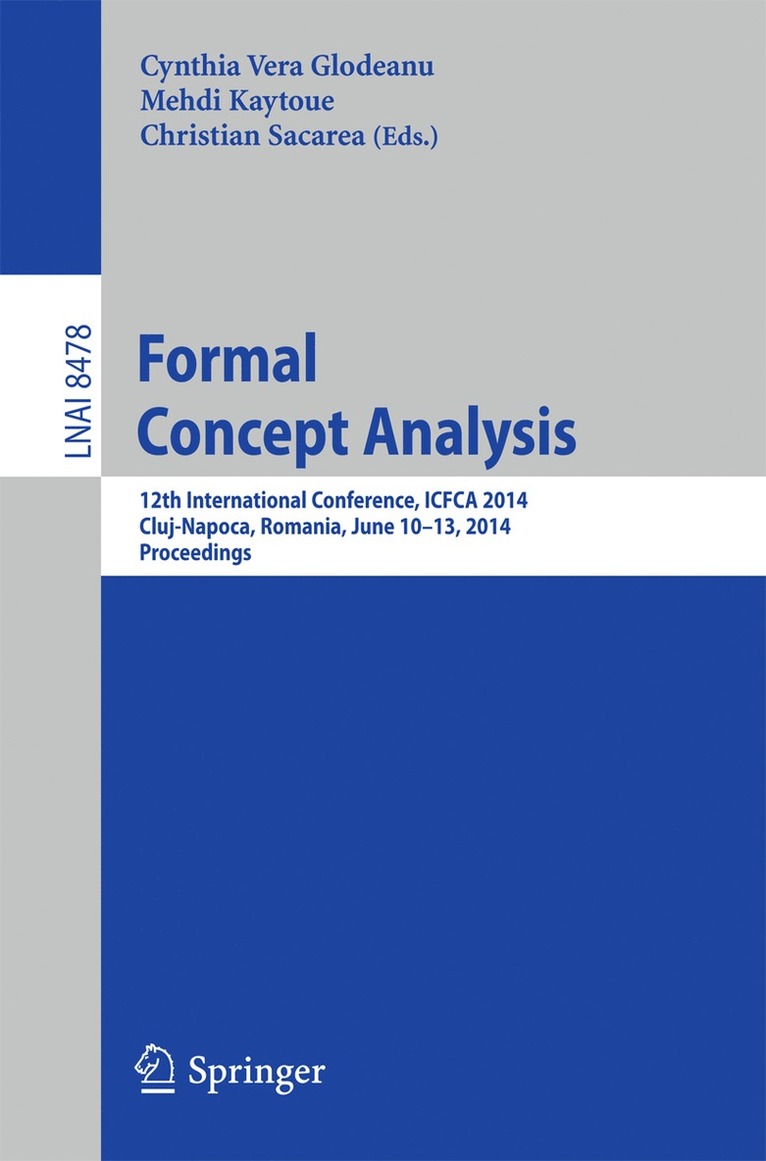 Cynthia Vera Glodeanu, Mehdi Kaytoue, Christian Sacarea - Formal Concept Analysis, Häftad