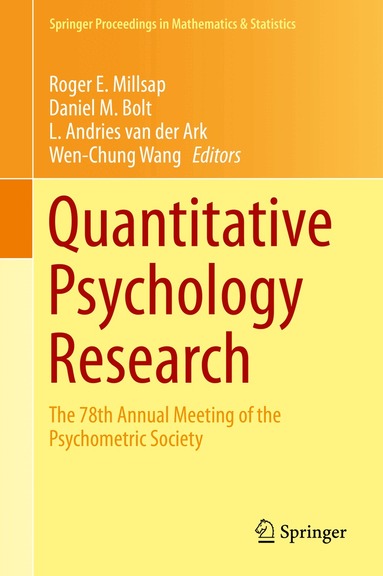 Roger E. Millsap, Daniel M. Bolt, L. Andries van der Ark, Wen-Chung Wang - Quantitative Psychology Research, Inbunden