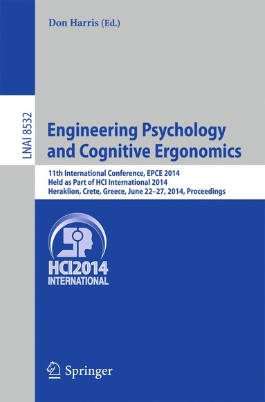 bokomslag Engineering Psychology and Cognitive Ergonomics