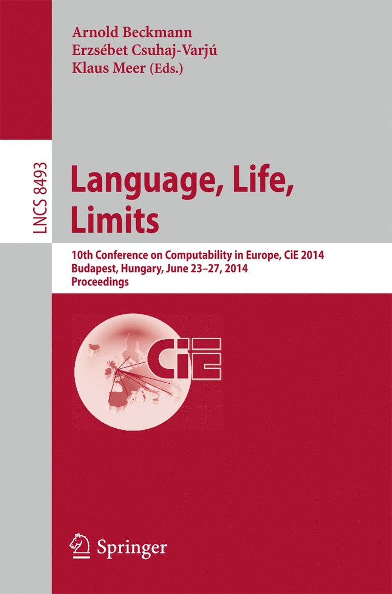 Arnold Beckmann, Ersébet Csuhaj-Varjú, Klaus Meer - Language, Life, Limits, Häftad