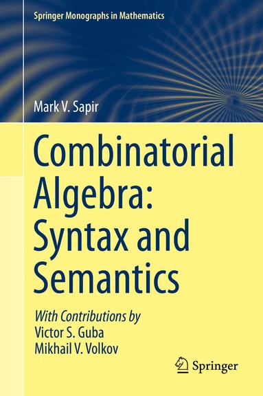 Mark V. Sapir - Combinatorial Algebra: Syntax and Semantics, Inbunden