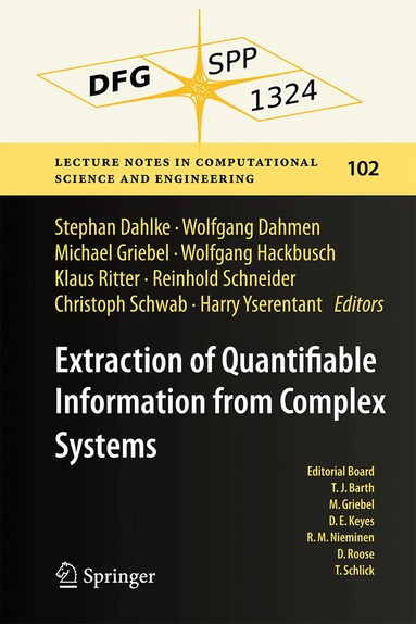 Stephan Dahlke, Wolfgang Dahmen, Michael Griebel, Wolfgang Hackbusch, Klaus Ritter, Reinhold Schneider, Christoph Schwab, Harry Yserentant - Extraction of Quantifiable Information from Complex Systems, Inbunden