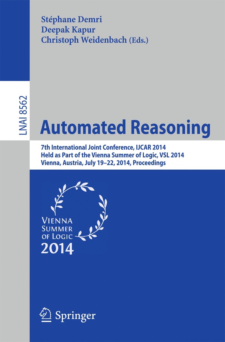 Stéphane Demri, Deepak Kapur, Christoph Weidenbach, Stephane Demri - Automated Reasoning, Häftad