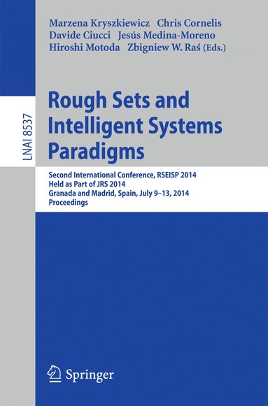 bokomslag Rough Sets and Intelligent Systems Paradigms