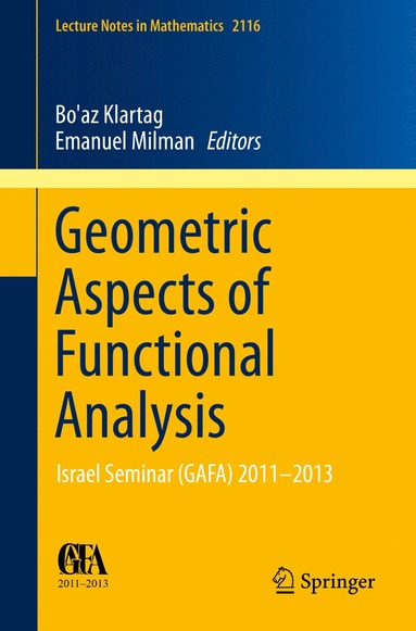 bokomslag Geometric Aspects of Functional Analysis