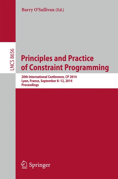 bokomslag Principles and Practice of Constraint Programming