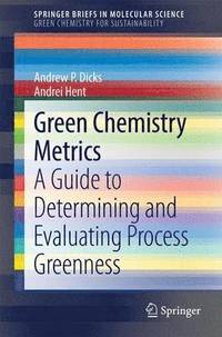 bokomslag Green Chemistry Metrics