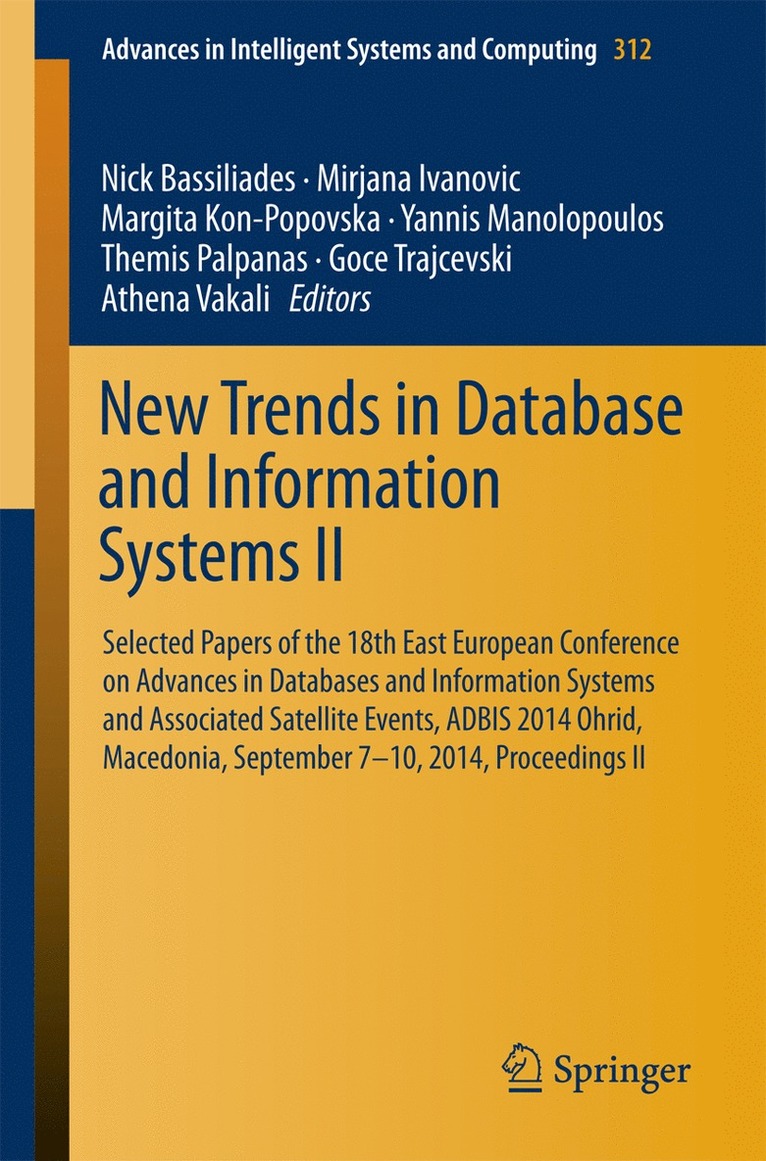 New Trends in Database and Information Systems II 1