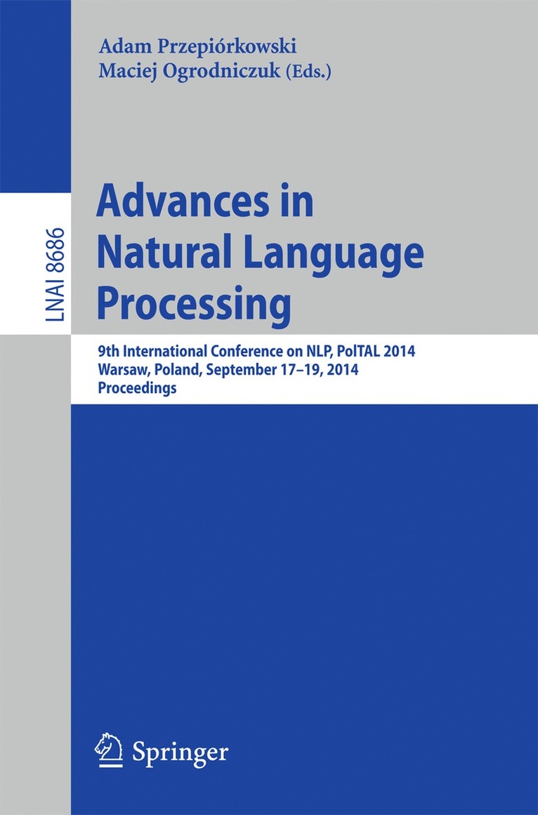 Advances in Natural Language Processing 1