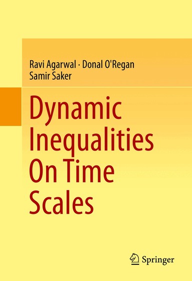 Ravi Agarwal, Donal O'Regan, Samir Saker - Dynamic Inequalities On Time Scales, Inbunden