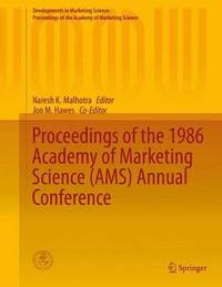 bokomslag Proceedings of the 1986 Academy of Marketing Science (AMS) Annual Conference