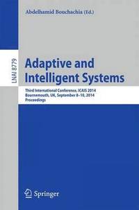 bokomslag Adaptive and Intelligent Systems