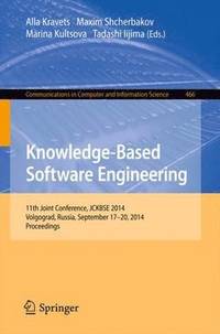 bokomslag Knowledge-Based Software Engineering