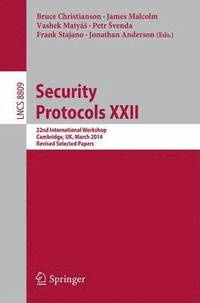 bokomslag Security Protocols XXII